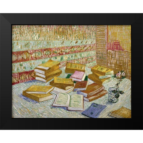The Parisian Novels Black Modern Wood Framed Art Print by Van Gogh, Vincent