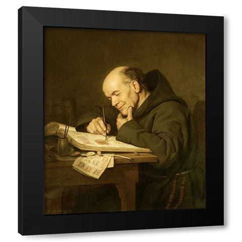 A Steady Hand Black Modern Wood Framed Art Print with Double Matting by Bertling, Carl