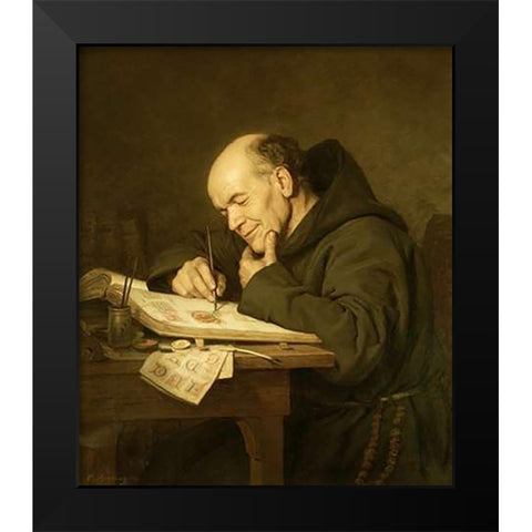 A Steady Hand Black Modern Wood Framed Art Print by Bertling, Carl