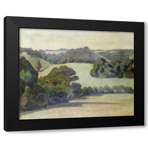 West Country Landscape Black Modern Wood Framed Art Print with Double Matting by Bevan, Robert