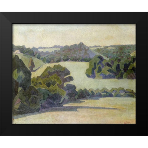 West Country Landscape Black Modern Wood Framed Art Print by Bevan, Robert