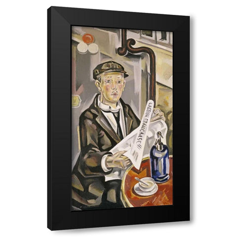 The King of The Street Peddlers Black Modern Wood Framed Art Print with Double Matting by Blanchard, Maria