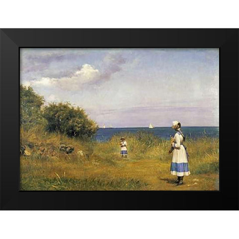 Fra Hellebaek Black Modern Wood Framed Art Print by Bloch, Carl