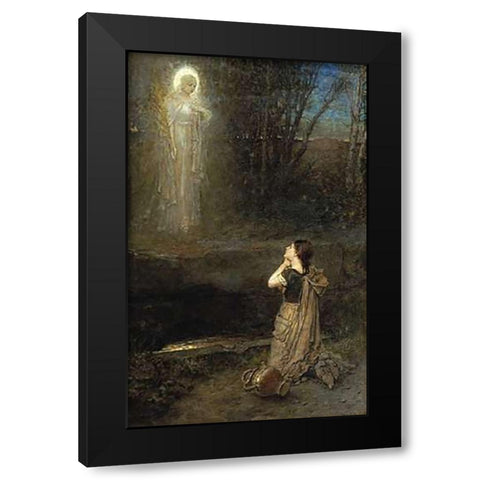 The Vision at The Martyrs Well Black Modern Wood Framed Art Print by Boughton, George Henry