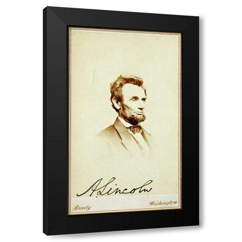 Abraham Lincoln, 1864 Black Modern Wood Framed Art Print by Brady, Mathew B.