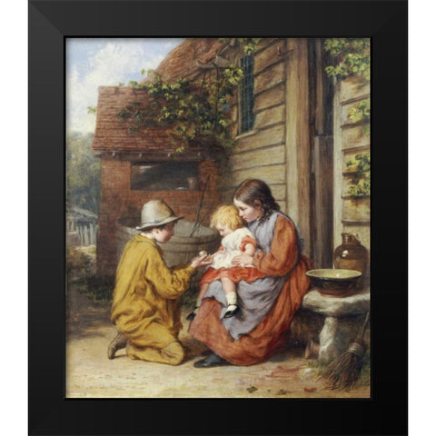 The Present Black Modern Wood Framed Art Print by Bromley, William