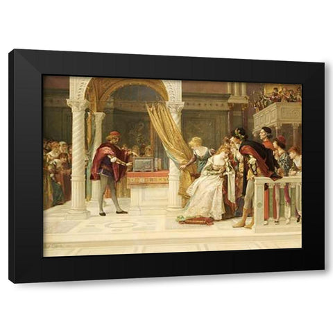 The Merchant of Venice Black Modern Wood Framed Art Print by Cabanel, Alexandre