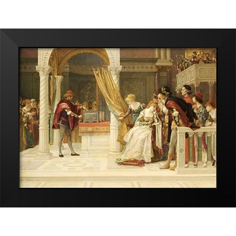 The Merchant of Venice Black Modern Wood Framed Art Print by Cabanel, Alexandre