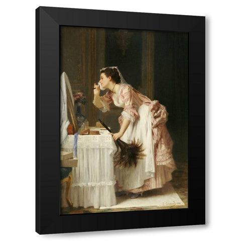 The Chamber Maid Black Modern Wood Framed Art Print by Caraud, Joseph