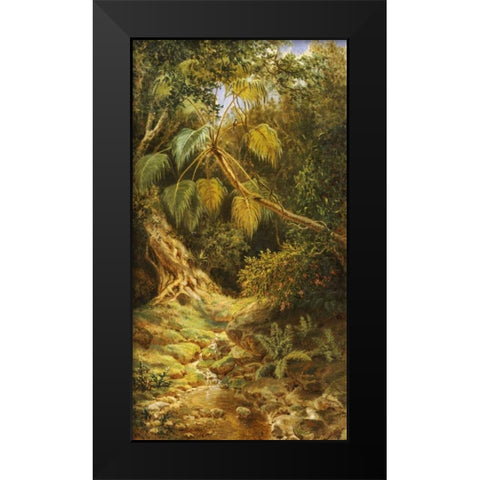 Jungala Cubana Black Modern Wood Framed Art Print by Chartrand, Esteban