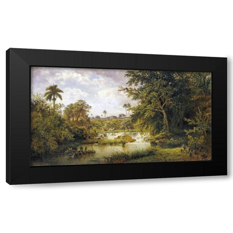 Paisaje Con Vacas Black Modern Wood Framed Art Print by Chartrand, Esteban