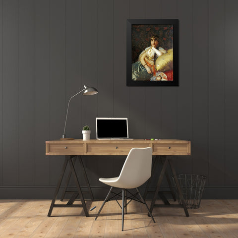 An Oriental Beauty Black Modern Wood Framed Art Print by Costa, Giovanni