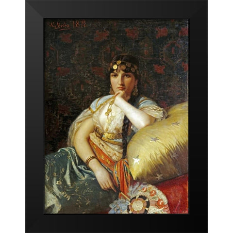 An Oriental Beauty Black Modern Wood Framed Art Print by Costa, Giovanni