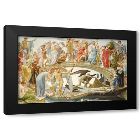 The Bridge of Life Black Modern Wood Framed Art Print by Crane, Walter