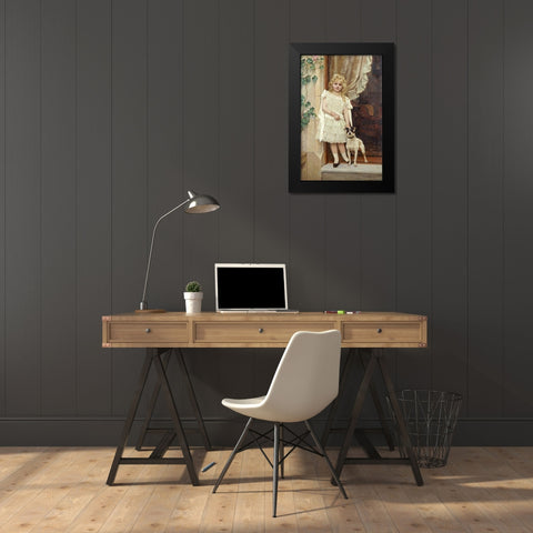 My Best Friend Black Modern Wood Framed Art Print by Crawford, Robert Cree