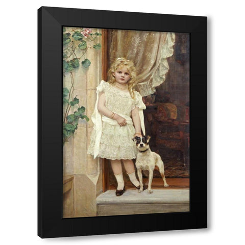 My Best Friend Black Modern Wood Framed Art Print by Crawford, Robert Cree