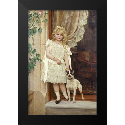 My Best Friend Black Modern Wood Framed Art Print by Crawford, Robert Cree