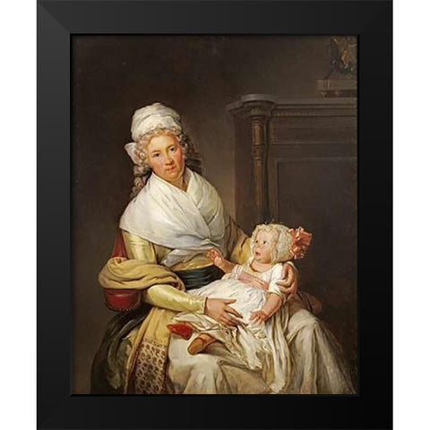 Portrait of Constantia Foster Black Modern Wood Framed Art Print by Danloux, Henri-Pierre