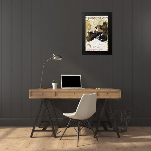 Le Journal Des Ventes Black Modern Wood Framed Art Print by De Feure, Georges