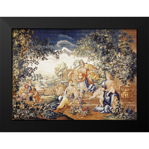 Spring Black Modern Wood Framed Art Print by Den Hecke, Jan Frans