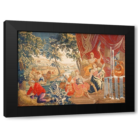 Summer Black Modern Wood Framed Art Print by Den Hecke, Jan Frans