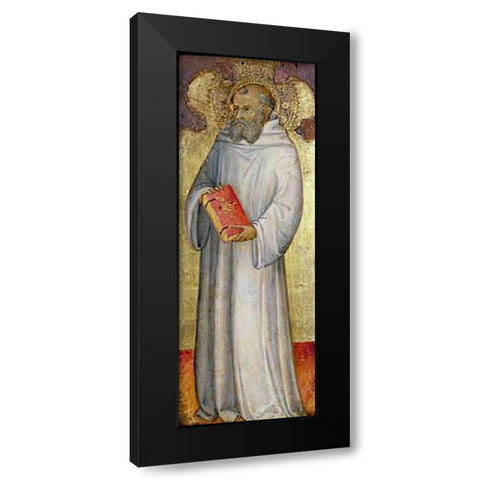 Saint Benedict Black Modern Wood Framed Art Print by Di Bartolo, Andrea