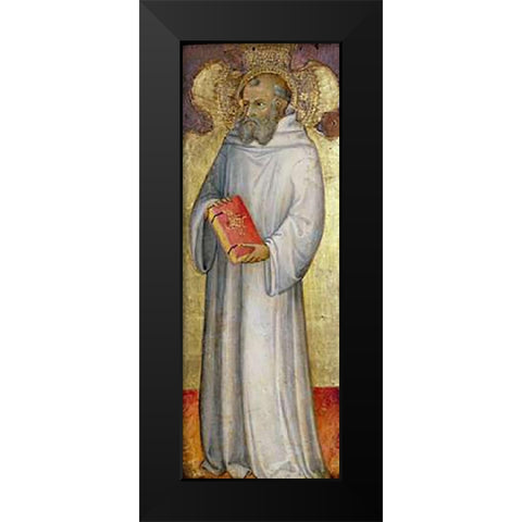 Saint Benedict Black Modern Wood Framed Art Print by Di Bartolo, Andrea