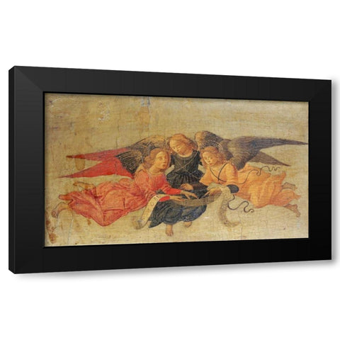 Three Angels Black Modern Wood Framed Art Print by Di Giovanni, Bartolomeo