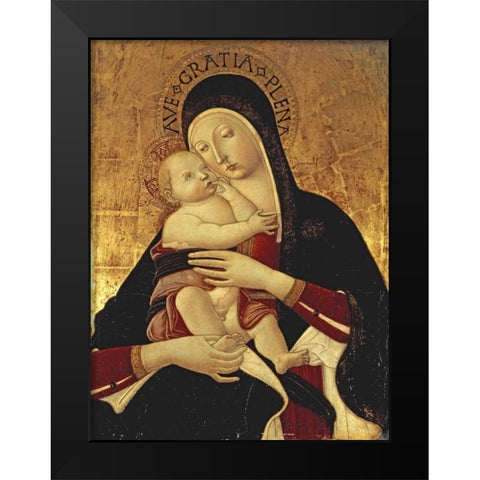 The Madonna and Child Black Modern Wood Framed Art Print by Di Giovanni, Benvenuto