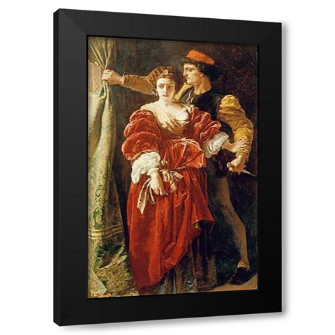 Lucrezia Borgia Black Modern Wood Framed Art Print by Elmore, Alfred