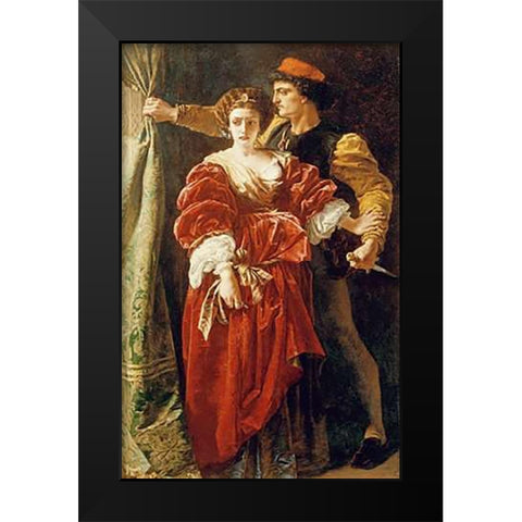 Lucrezia Borgia Black Modern Wood Framed Art Print by Elmore, Alfred