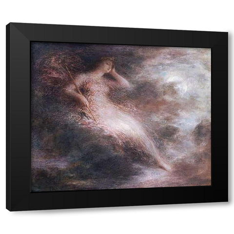 The Queen of The Night Black Modern Wood Framed Art Print with Double Matting by Latour, Henri Fantin