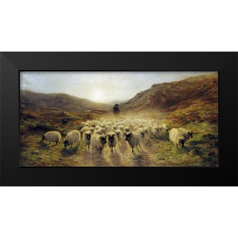 Leaving The Hills Black Modern Wood Framed Art Print by Farquharson, Joseph
