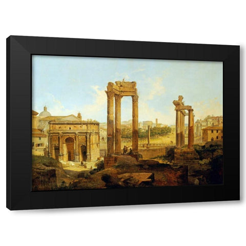 The Forum, Rome Black Modern Wood Framed Art Print by Faure, Jean Victor Louis