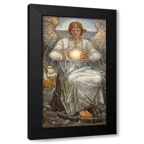 The Angel of The Sea Black Modern Wood Framed Art Print by Frampton, Edward Reginald