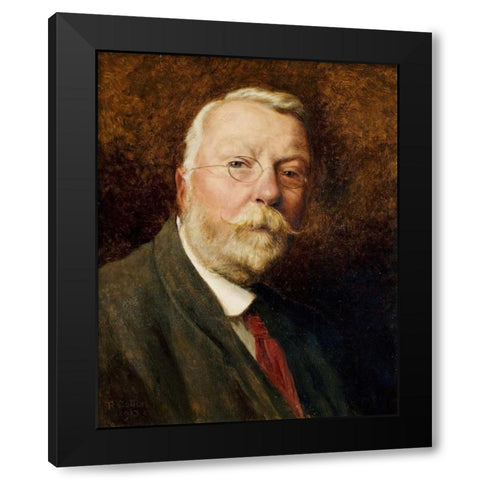 A Self Portrait Black Modern Wood Framed Art Print by Gallon, Robert