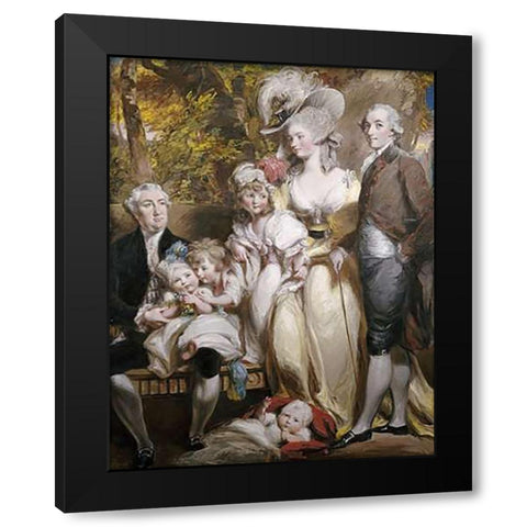 Group Portrait of Sir John Taylor Black Modern Wood Framed Art Print with Double Matting by Gardner, Daniel