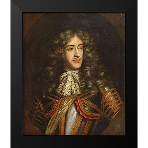 Portrait of James, Duke of York Black Modern Wood Framed Art Print by Gascars, Henri