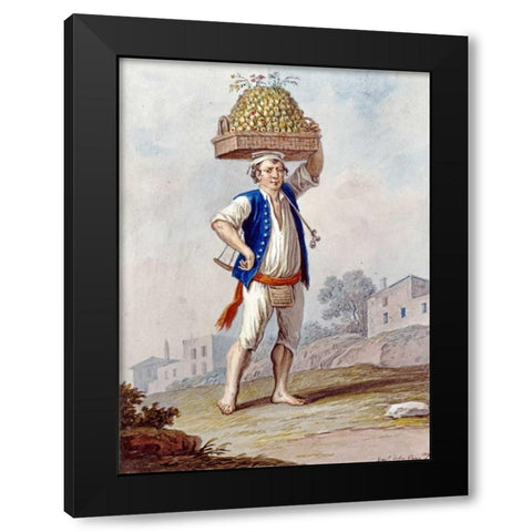 Costume Studies Black Modern Wood Framed Art Print with Double Matting by Gatta, Xavier Della