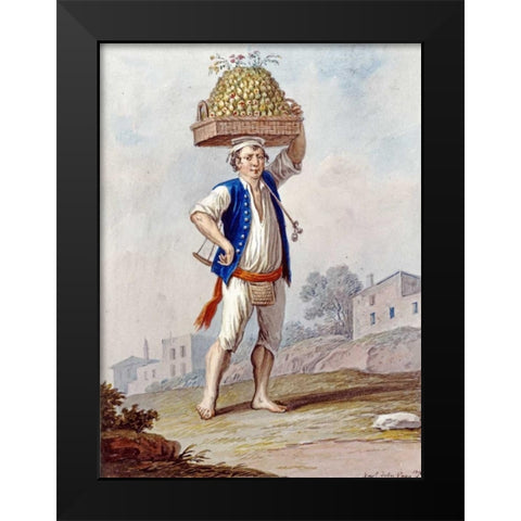 Costume Studies Black Modern Wood Framed Art Print by Gatta, Xavier Della