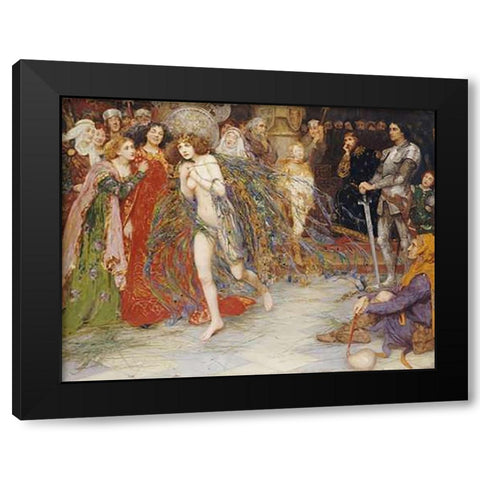 The Magic Mantle Black Modern Wood Framed Art Print with Double Matting by Gloag, Isobel Lilian