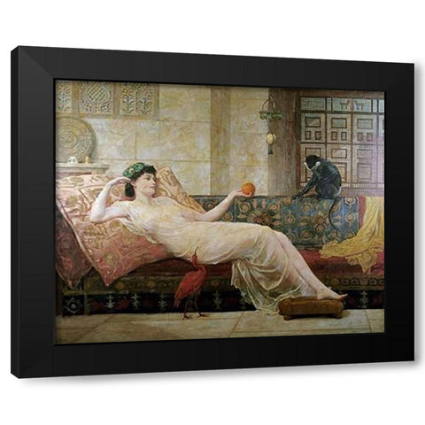 A Dream of Paradise Black Modern Wood Framed Art Print by Goodall, Frederick