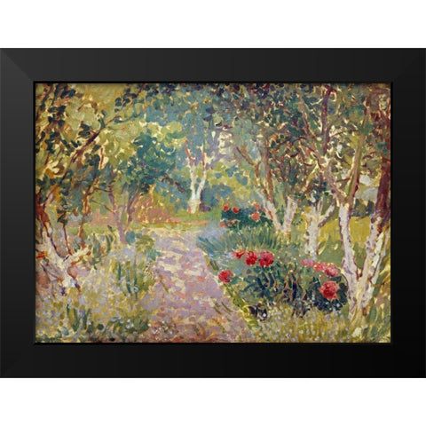 A Woodland Park Black Modern Wood Framed Art Print by Gore, Spencer Frederick
