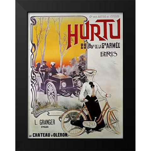 Hurtu Black Modern Wood Framed Art Print by Gray, H.