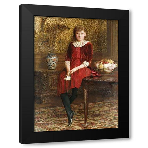 Portrait of Mabel Black Modern Wood Framed Art Print with Double Matting by Gregory, Edward John