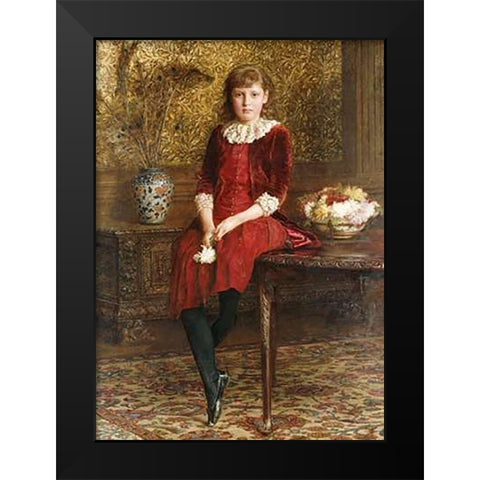 Portrait of Mabel Black Modern Wood Framed Art Print by Gregory, Edward John