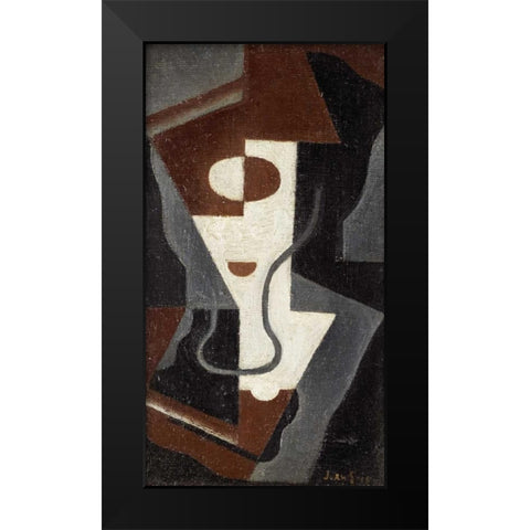 Glass Black Modern Wood Framed Art Print by Gris, Juan