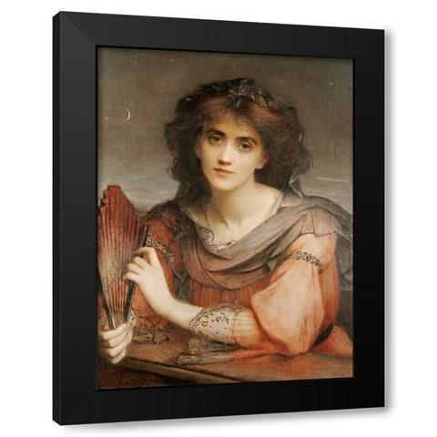 Luna Black Modern Wood Framed Art Print by Halle, Charles Edward