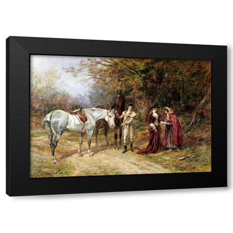 The Fortune Teller Black Modern Wood Framed Art Print by Hardy, Heywood