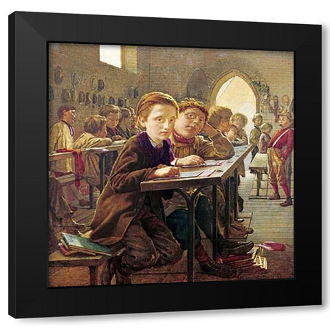 In The Classroom Black Modern Wood Framed Art Print by Harris, J.